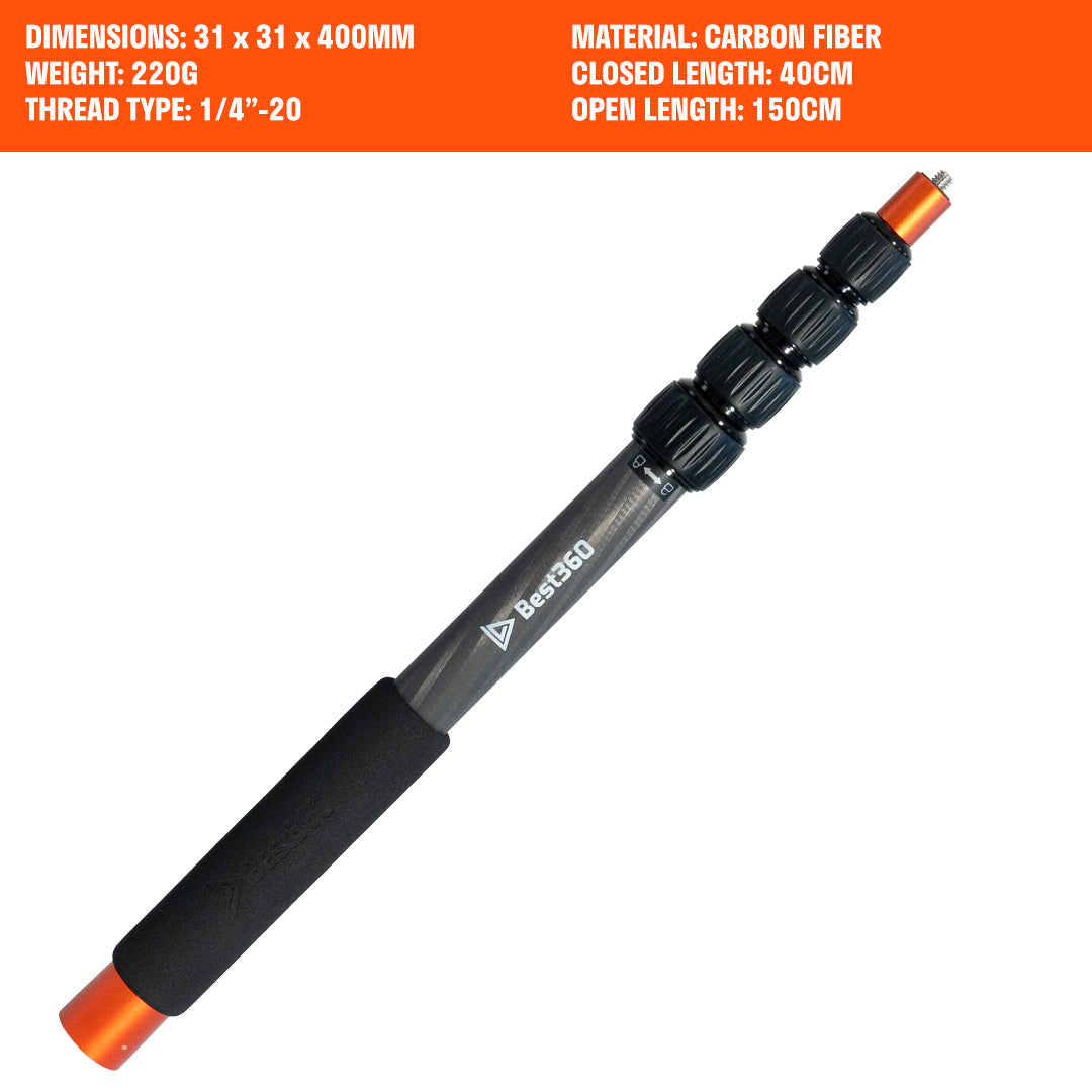 Best360 Pro 150CM Carbon Fiber Selfie Stick