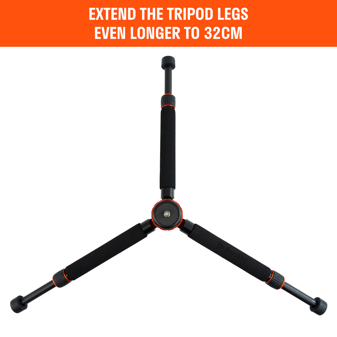 best360 pro aluminium adjustable tripod legs feature 2